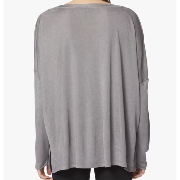MAX MARA LEISURE Gio Oversize Jersey Top in Medium Grey Size M bat sleeve - Picture 4 of 10